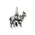 Antiqued Goat Charm in Sterling Silver