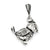 Antiqued Bird Charm in Sterling Silver