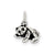 Antiqued Panda Bear Charm in Sterling Silver