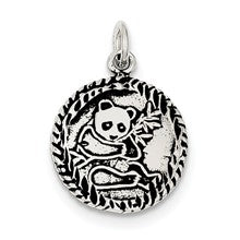 Sterling Silver Antiqued Panda Bear Charm hide-image