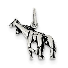 Sterling Silver Antiqued Giraffe Charm hide-image