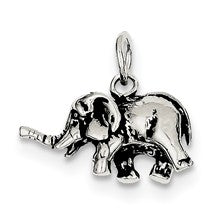 Sterling Silver Antiqued Elephant Charm hide-image