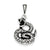 Antiqued Snake Charm in Sterling Silver