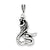 Sterling Silver Antiqued Cobra Charm hide-image