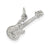 Electric Guitar Charm in Sterling Silver