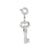 CZ Key Charm in Sterling Silver