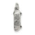 Antiqued Skateboard Charm in Sterling Silver