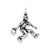 Antiqued Bowling Charm in Sterling Silver