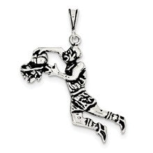 Sterling Silver Antiqued Basketball Player Charm hide-image