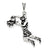 Antiqued Basketball Player Charm in Sterling Silver