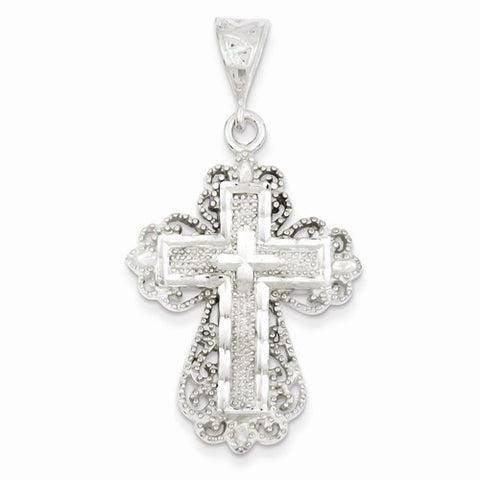 Sterling Silver Cross Pendant, Stylish Pendants for Necklace