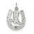 Sterling Silver Horseshoe with Boot Charm hide-image