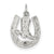 Horseshoe with Boot Charm in Sterling Silver