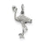 Flamingo Charm in Sterling Silver