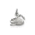 Swan Charm in Sterling Silver