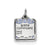 Blue Birth Certificate Charm in Sterling Silver