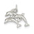 Dolphins Charm in Sterling Silver