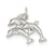 Sterling Silver Dolphins Charm hide-image