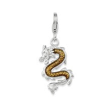 Amore La Vita Sterling Silver Brown Enamel Dragon Charm hide-image