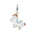 and Enamel Horse Charm in Sterling Silver