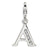 Amore La Vita Sterling Silver CZ Letter A Charm hide-image