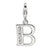 Amore La Vita Sterling Silver CZ Letter B Charm hide-image