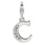 Amore La Vita Sterling Silver CZ Letter C Charm hide-image