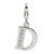 Amore La Vita Sterling Silver CZ Letter D Charm hide-image