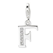 Amore La Vita Sterling Silver CZ Letter F Charm hide-image