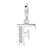 Amore La Vita Sterling Silver CZ Letter F Charm hide-image