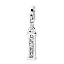 Amore La Vita Sterling Silver CZ Letter I Charm hide-image