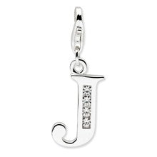 Amore La Vita Sterling Silver CZ Letter J Charm hide-image