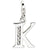 Amore La Vita Sterling Silver CZ Letter K Charm hide-image