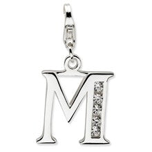 Amore La Vita Sterling Silver CZ Letter M Charm hide-image