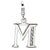 Amore La Vita Sterling Silver CZ Letter M Charm hide-image