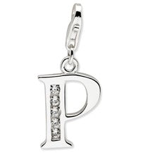 Amore La Vita Sterling Silver CZ Letter P Charm hide-image