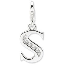 Amore La Vita Sterling Silver CZ Letter S Charm hide-image