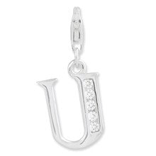 Amore La Vita Sterling Silver CZ Letter U Charm hide-image