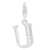 Amore La Vita Sterling Silver CZ Letter U Charm hide-image