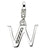 Amore La Vita Sterling Silver CZ Letter W Charm hide-image