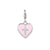 Enameled Heart with Cross Charm in Sterling Silver