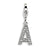 Amore La Vita Sterling Silver CZ Letter A Charm hide-image