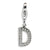 Amore La Vita Sterling Silver CZ Letter D Charm hide-image