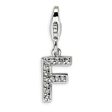 Amore La Vita Sterling Silver CZ Letter F Charm hide-image