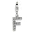 Amore La Vita Sterling Silver CZ Letter F Charm hide-image