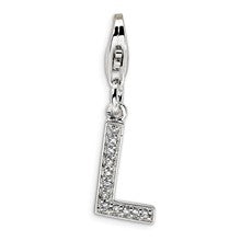 Amore La Vita Sterling Silver CZ Letter L Charm hide-image