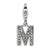 Amore La Vita Sterling Silver CZ Letter M Charm hide-image