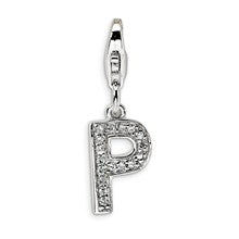 Amore La Vita Sterling Silver CZ Letter P Charm hide-image