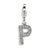 Amore La Vita Sterling Silver CZ Letter P Charm hide-image