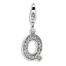 Amore La Vita Sterling Silver CZ Letter Q Charm hide-image